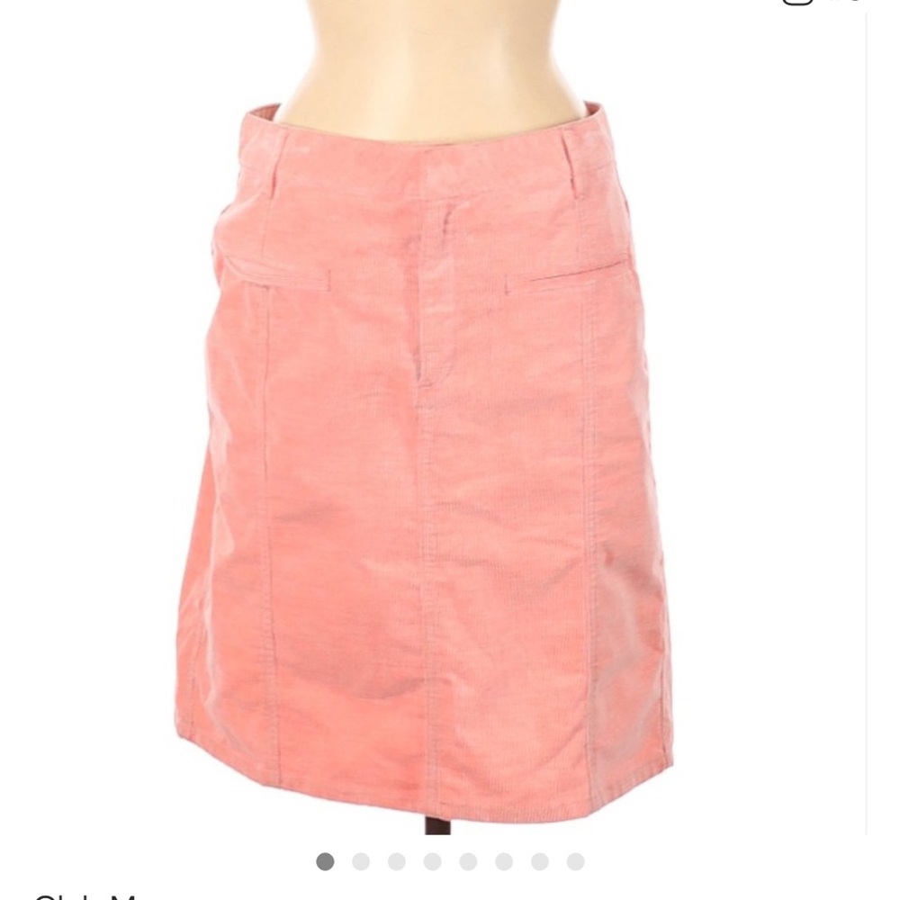 Club Monaco Light Salmon Pink Midi Corduroy Skirt